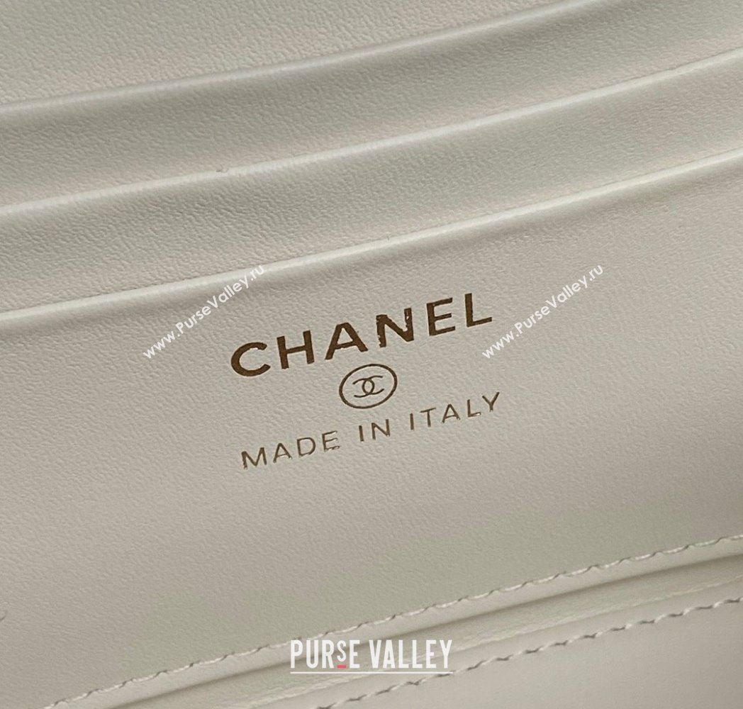 Chanel Grained Calfskin Vanity Case with Top Handle White 2025 AP4799 (yezi-250813004)