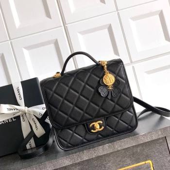 Chanel Grained Shiny Calfskin Backpack bag AS5715 Black 2025 (yezi-250813024)