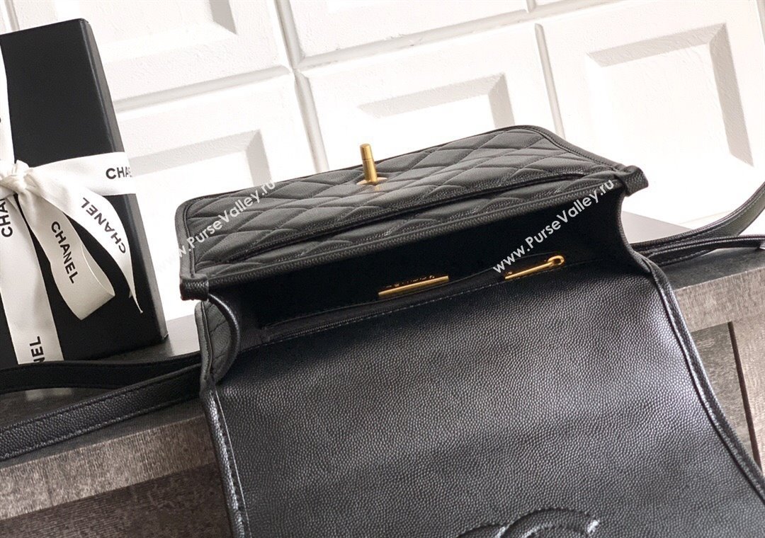 Chanel Grained Shiny Calfskin Backpack bag AS5715 Black 2025 (yezi-250813024)