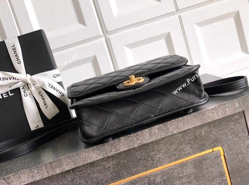 Chanel Grained Shiny Calfskin Backpack bag AS5715 Black 2025 (yezi-250813024)