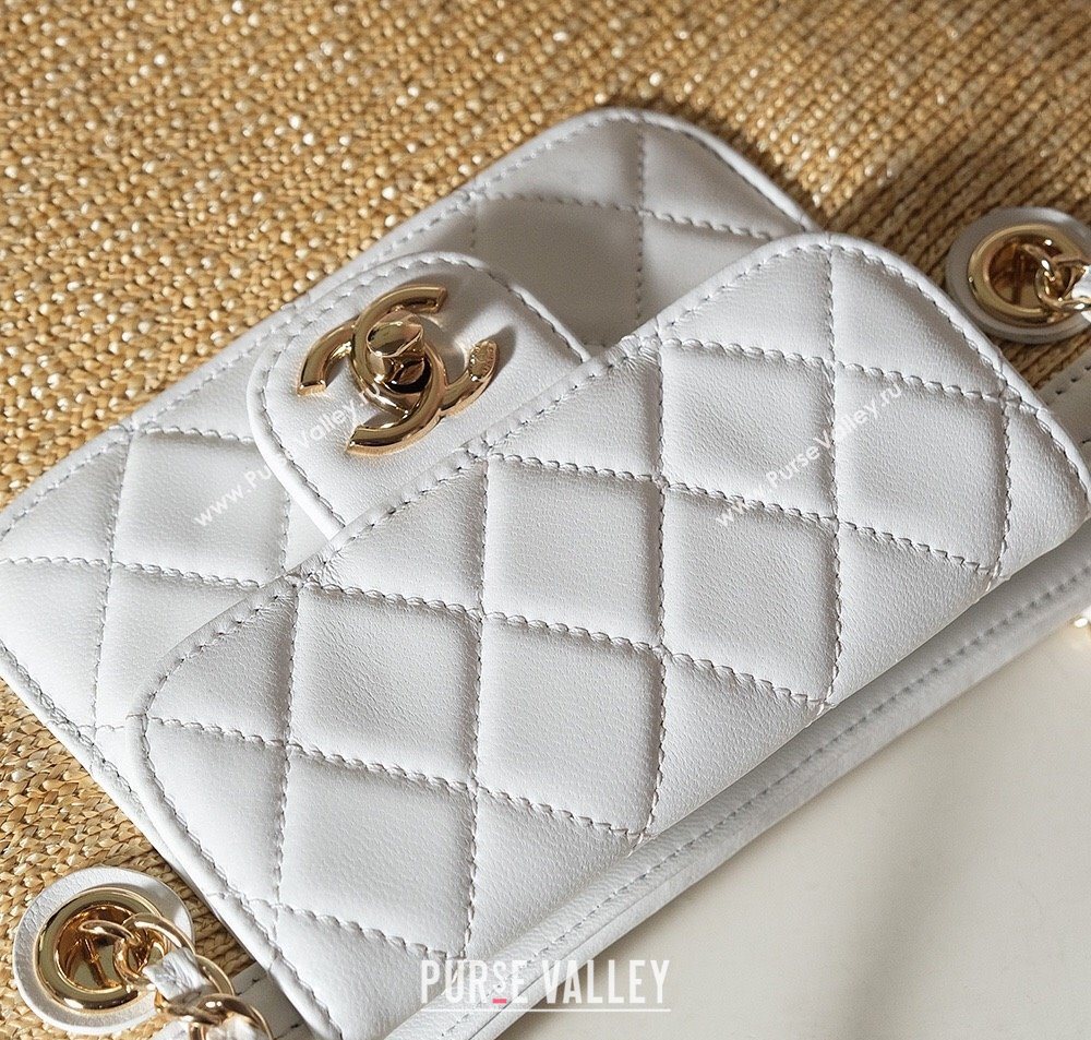 Chanel Raffia Straw and Calfskin Large Shopping Bag Beige/White 2025 AS5951 (yezi-251010084)