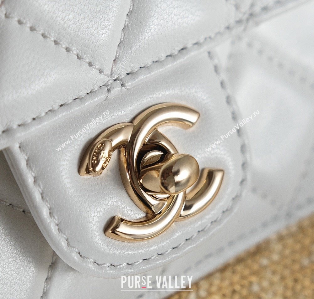 Chanel Raffia Straw and Calfskin Large Shopping Bag Beige/White 2025 AS5951 (yezi-250813007)