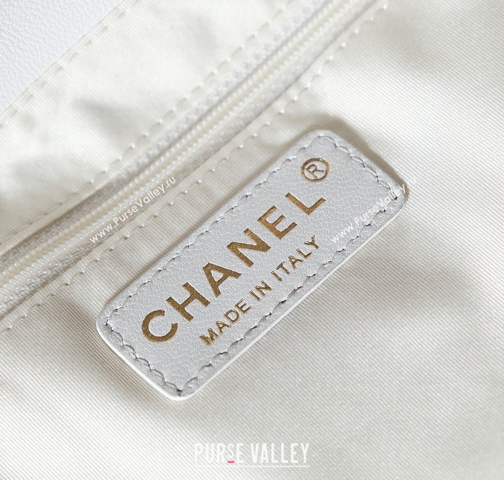 Chanel Raffia Straw and Calfskin Large Shopping Bag Beige/White 2025 AS5951 (yezi-251010084)