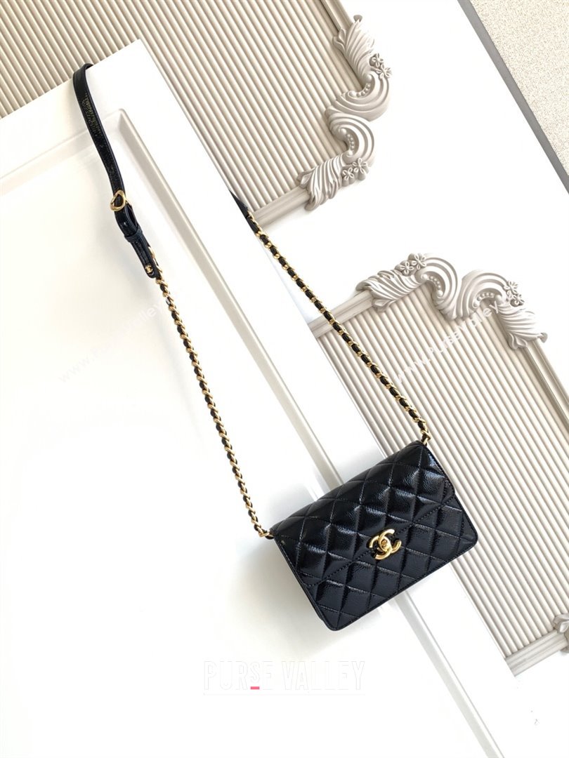 Chanel Patent Lambskin Mini Flap Bag AS5618 Black 2025 (yezi-250812005)