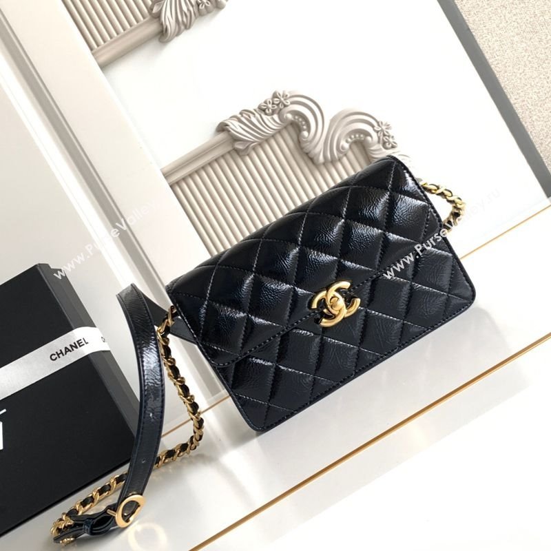 Chanel Patent Lambskin Mini Flap Bag AS5618 Black 2025 (yezi-250812005)