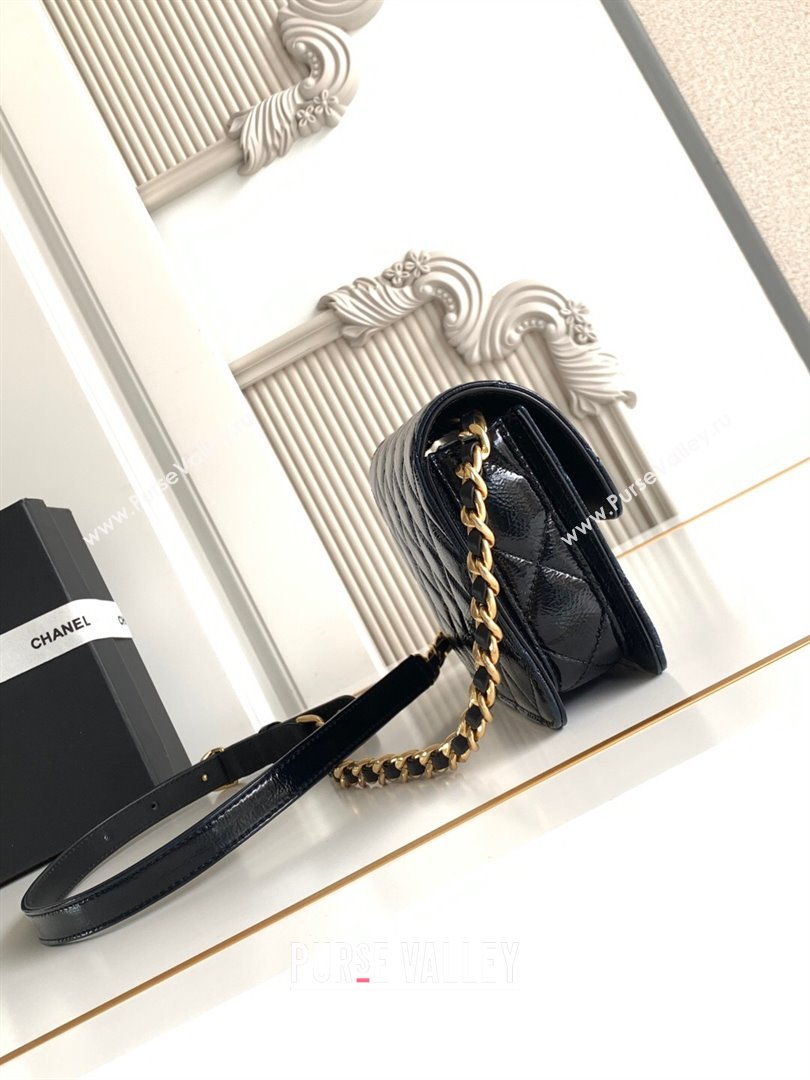 Chanel Patent Lambskin Mini Flap Bag AS5618 Black 2025 (yezi-250812005)