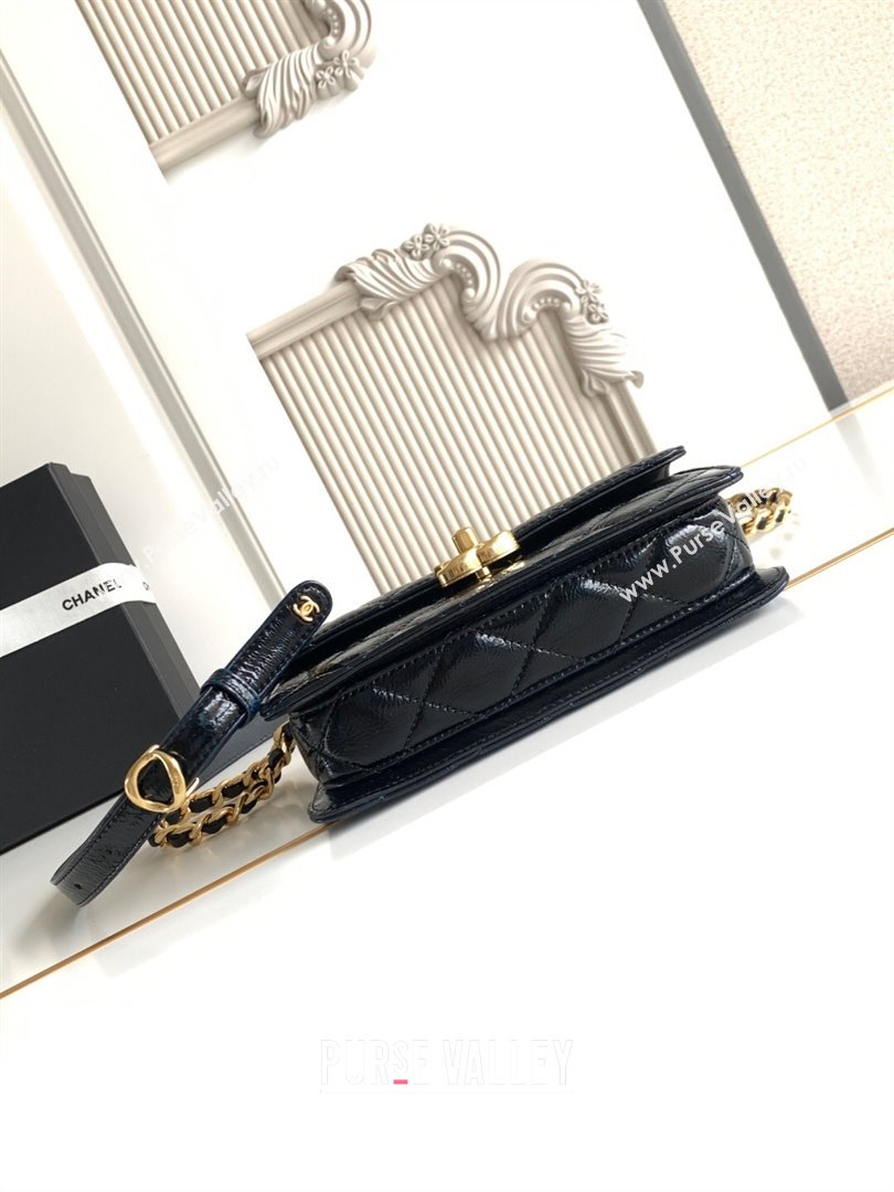 Chanel Patent Lambskin Mini Flap Bag AS5618 Black 2025 (yezi-250812005)