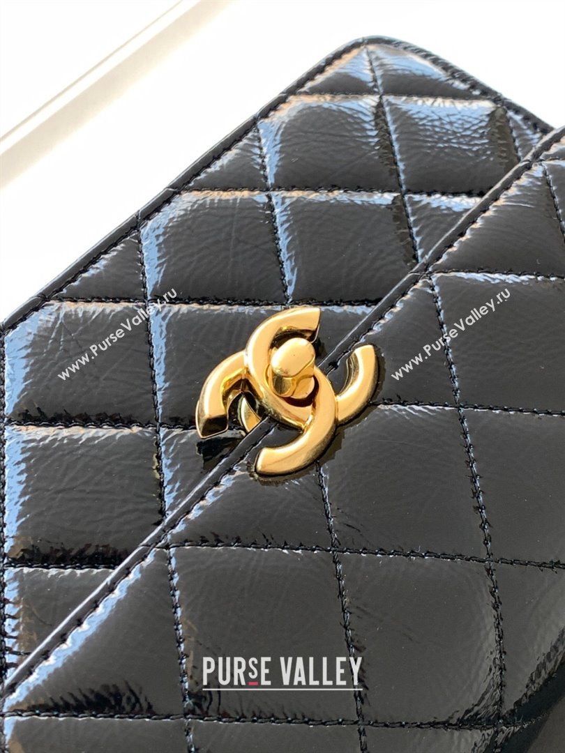 Chanel Patent Lambskin Mini Flap Bag AS5618 Black 2025 (yezi-250812005)