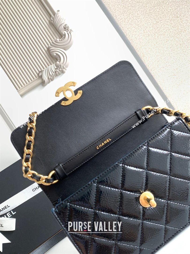 Chanel Patent Lambskin Mini Flap Bag AS5618 Black 2025 (yezi-250812005)