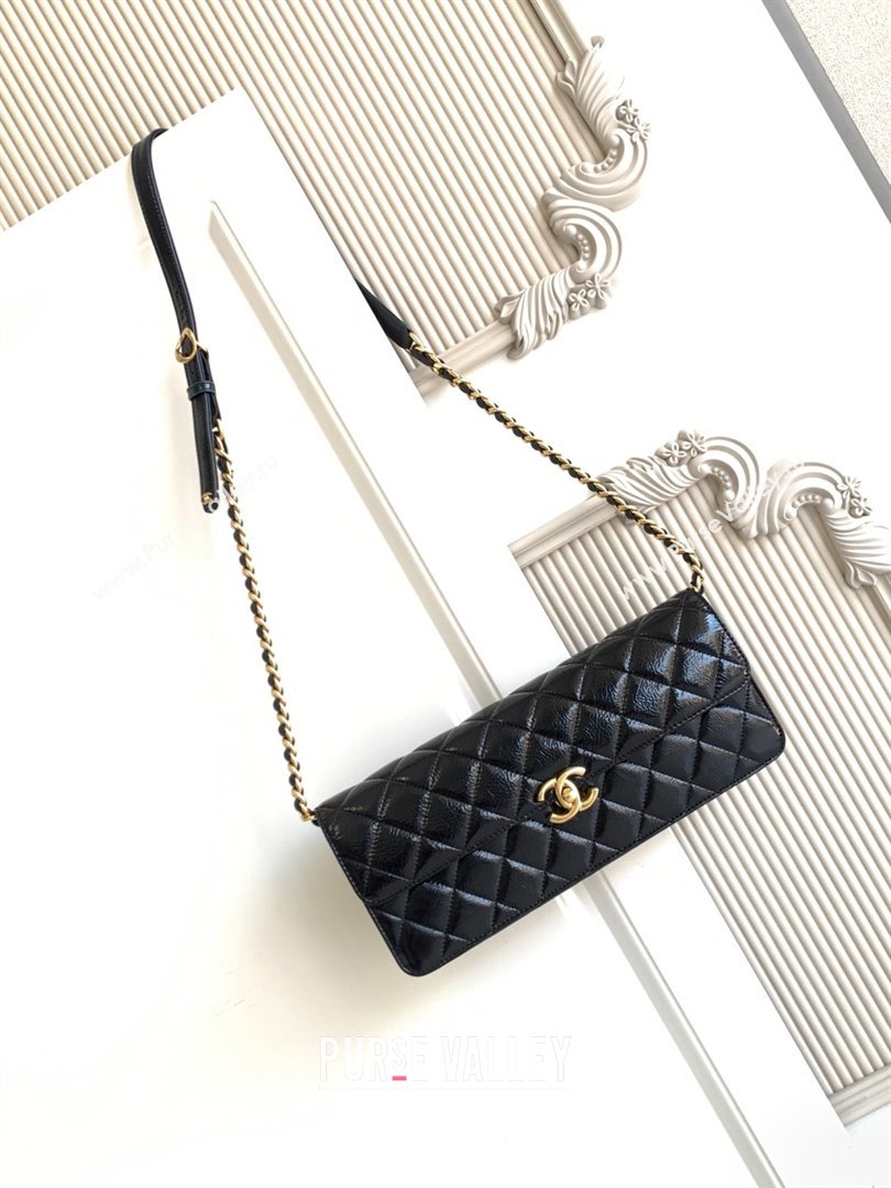 Chanel Patent Lambskin Large Flap Bag AS5642 Black 2025 (yezi-250812006)