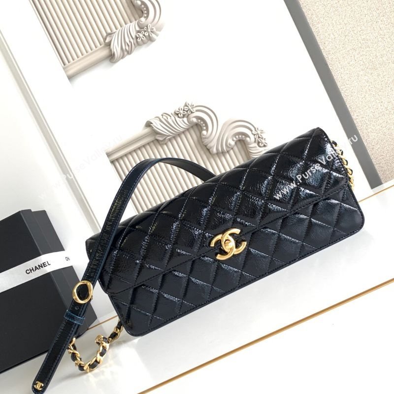Chanel Patent Lambskin Large Flap Bag AS5642 Black 2025 (yezi-250812006)