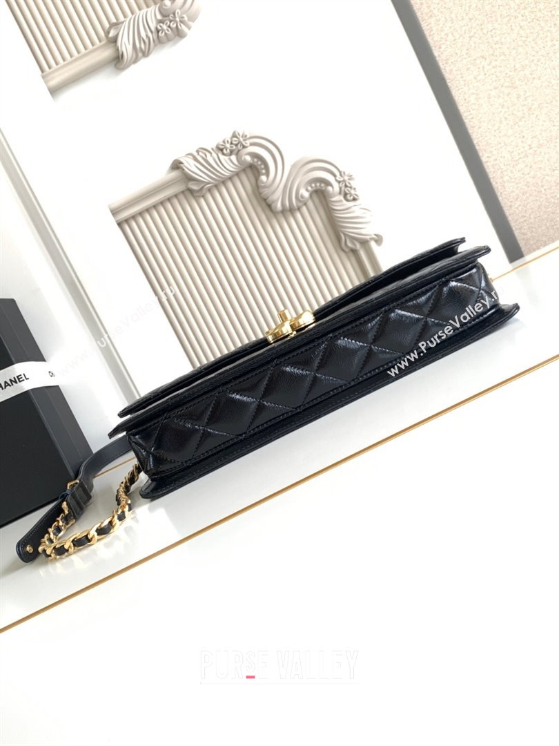 Chanel Patent Lambskin Large Flap Bag AS5642 Black 2025 (yezi-250812006)
