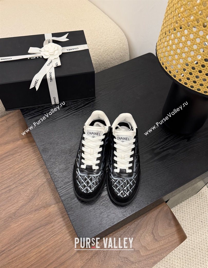 Chanel Quilted Calfskin Leather Sneakers Balck 2025 G45839 0901 (MD-250901038)