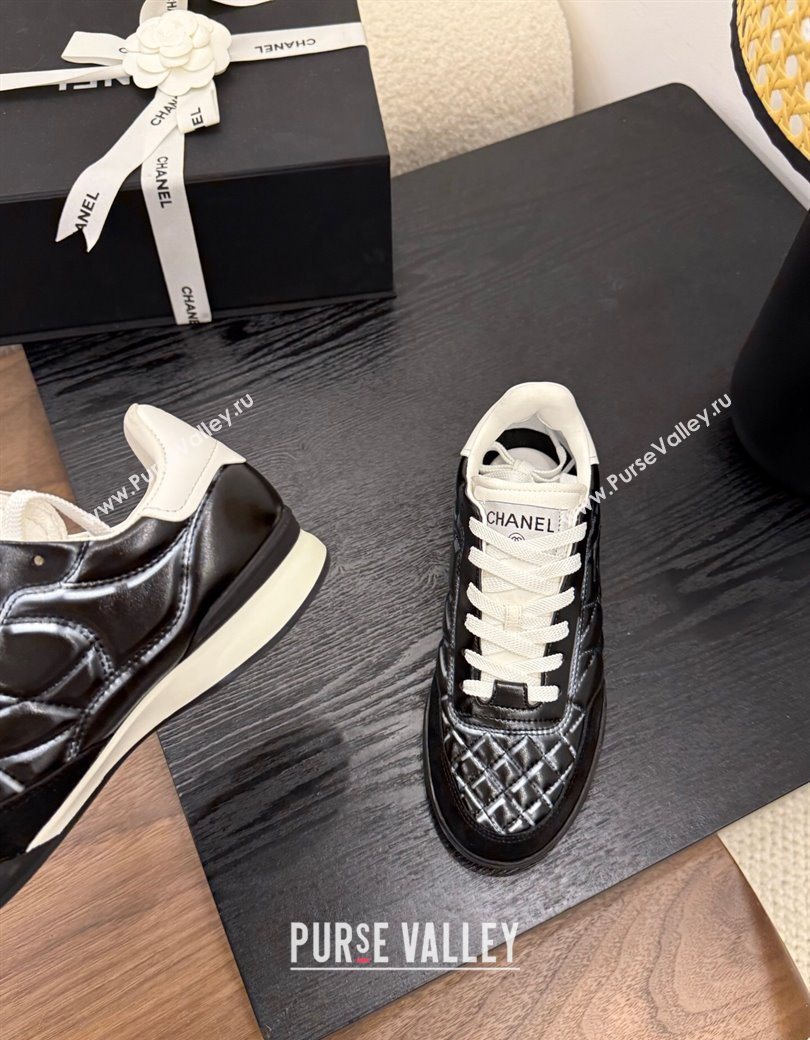 Chanel Quilted Calfskin Leather Sneakers Balck 2025 G45839 0901 (MD-250901038)