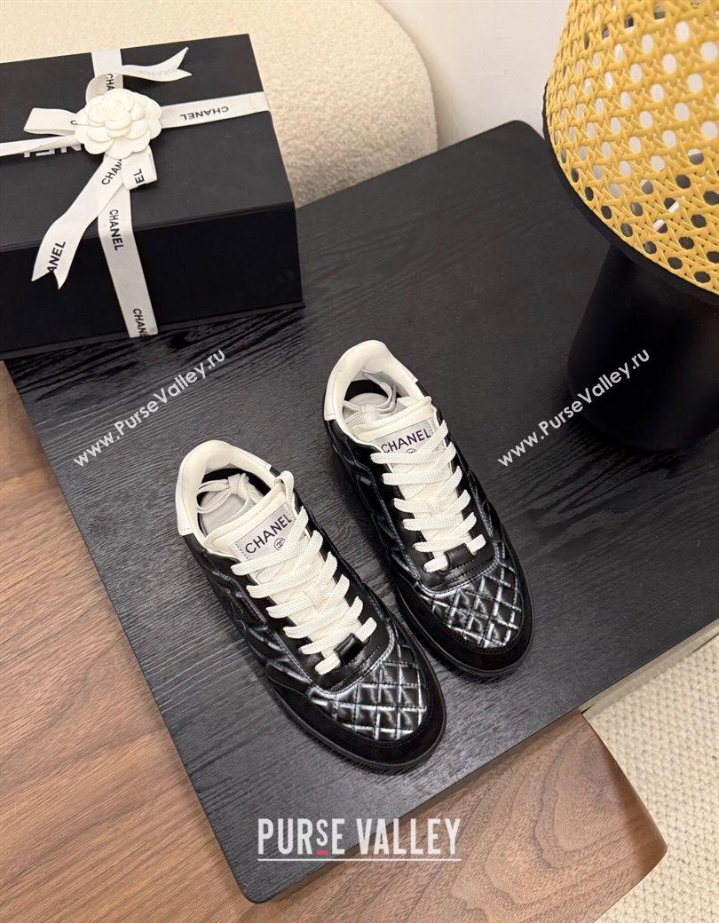 Chanel Quilted Calfskin Leather Sneakers Balck 2025 G45839 0901 (MD-250901038)