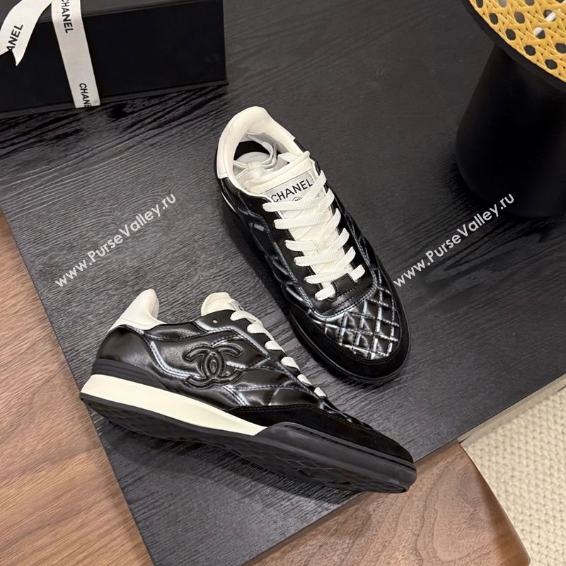 Chanel Quilted Calfskin Leather Sneakers Balck 2025 G45839 0901 (MD-250901038)