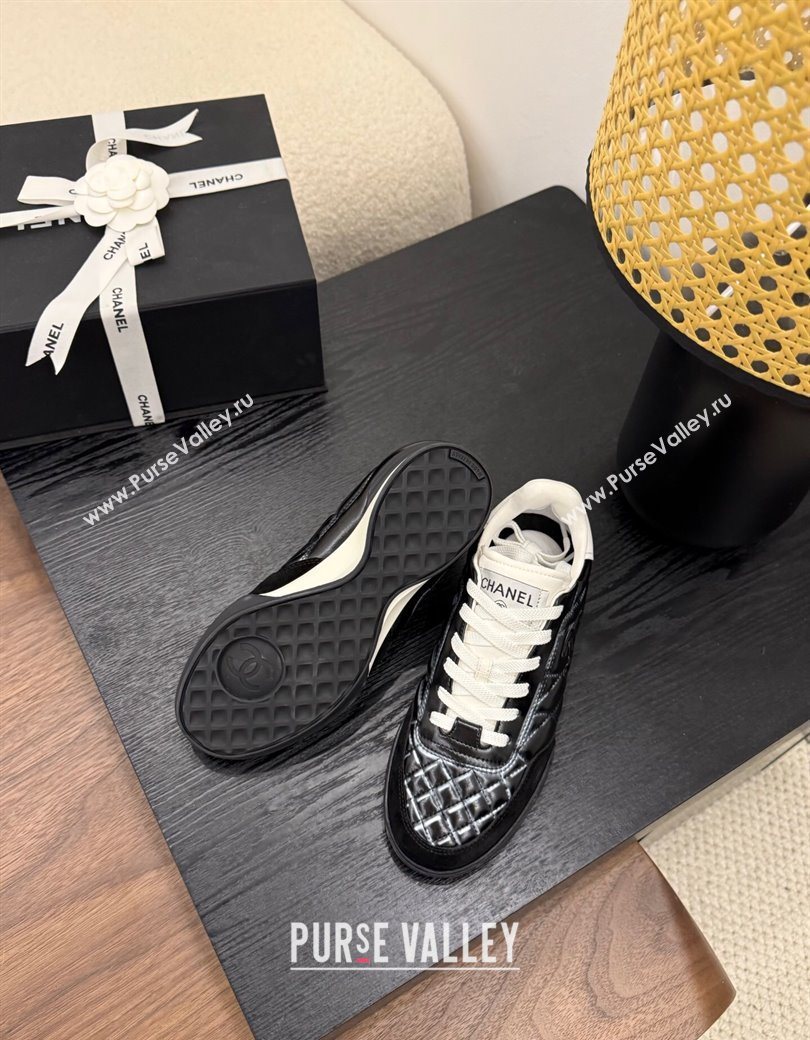 Chanel Quilted Calfskin Leather Sneakers Balck 2025 G45839 0901 (MD-250901038)