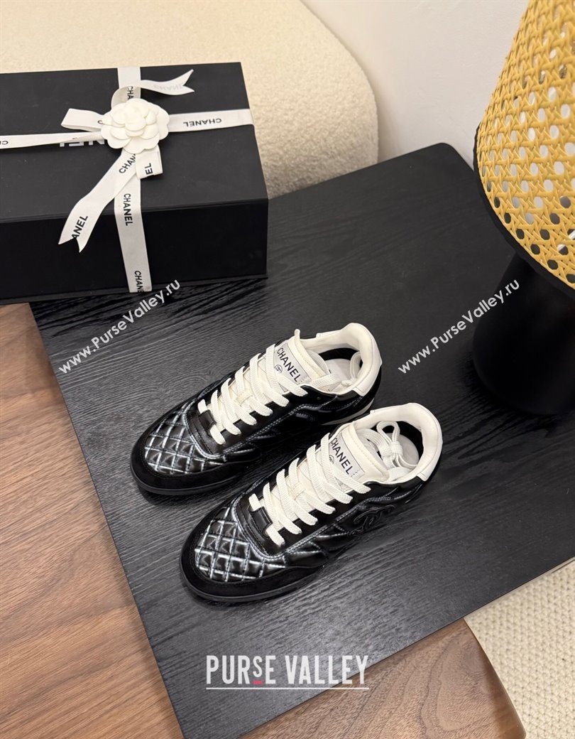 Chanel Quilted Calfskin Leather Sneakers Balck 2025 G45839 0901 (MD-250901038)