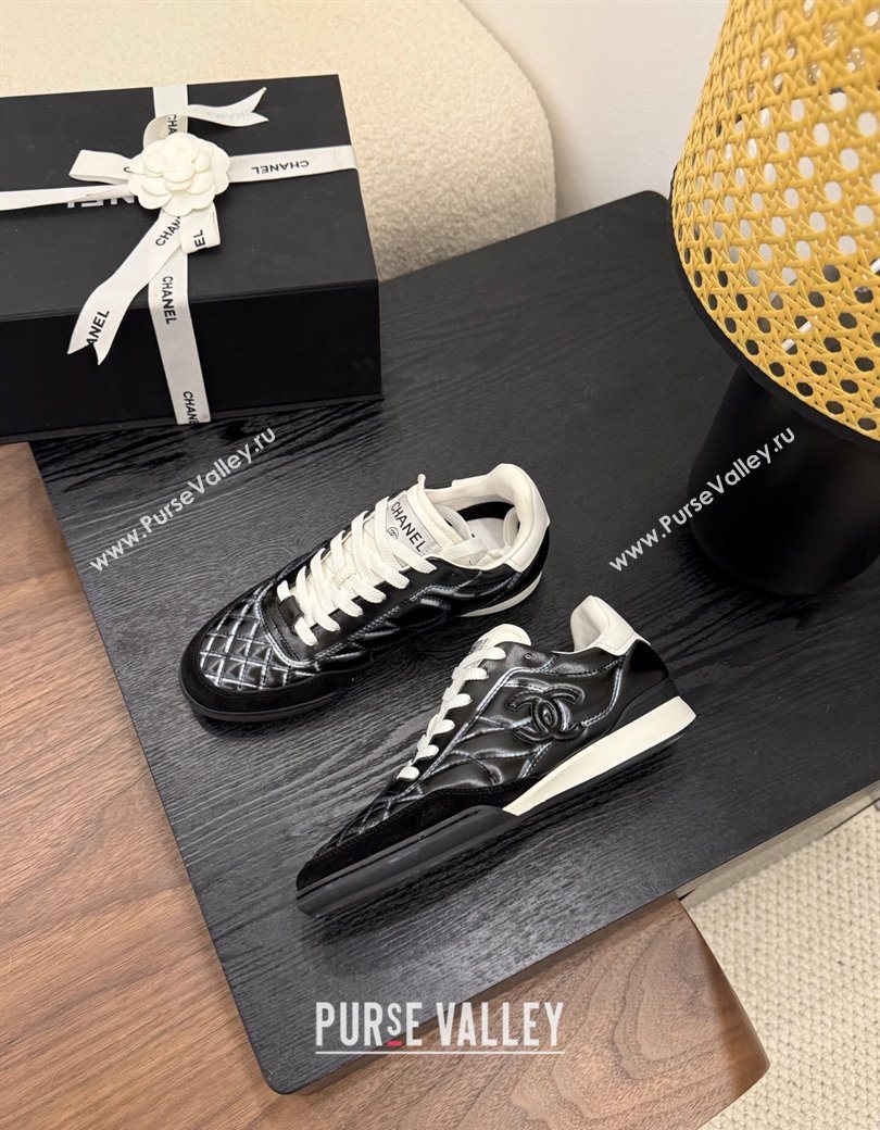 Chanel Quilted Calfskin Leather Sneakers Balck 2025 G45839 0901 (MD-250901038)