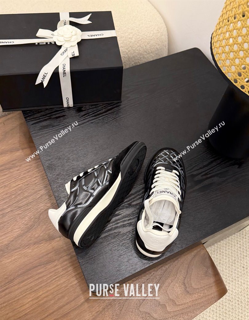 Chanel Quilted Calfskin Leather Sneakers Balck 2025 G45839 0901 (MD-250901038)