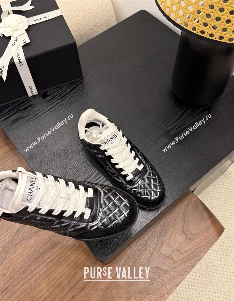 Chanel Quilted Calfskin Leather Sneakers Balck 2025 G45839 0901 (MD-250901038)
