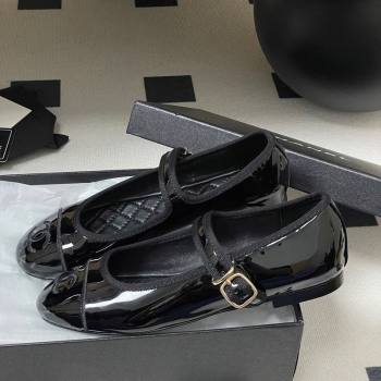 Chanel Patent Calfskin Mary Janes Flats Ballet G45503 Black 2025 (MD-250901152)