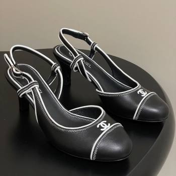 Chanel Vintage Lambskin Slingbacks Pumps 6.5cm Black 2025 CH090116 (MD-250901171)
