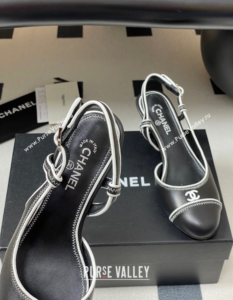 Chanel Vintage Lambskin Slingbacks Pumps 6.5cm Black 2025 CH090116 (MD-250901171)