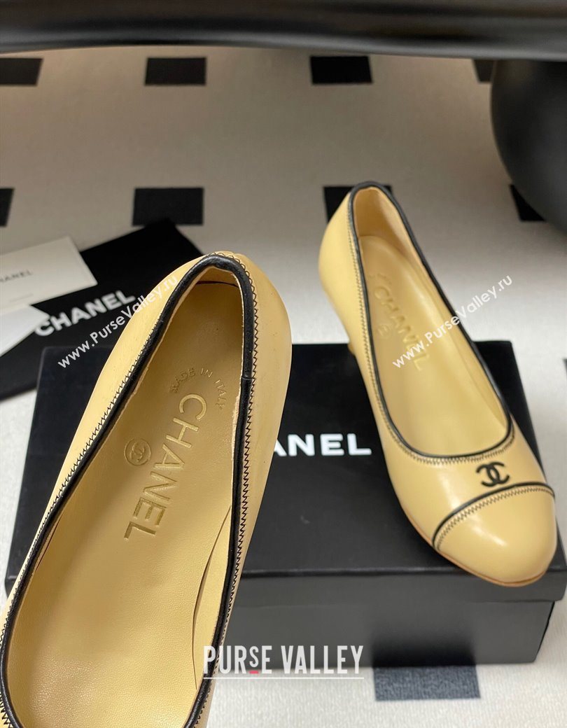 Chanel Vintage Lambskin Leather Pumps 6.5cm Beige 2025 CH090116 (MD-250901176)