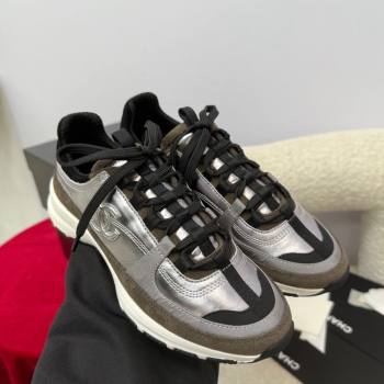 Chanel Laminated Calfskin Suede Sneakers Grey 2025 G46609 (SS-250901044)