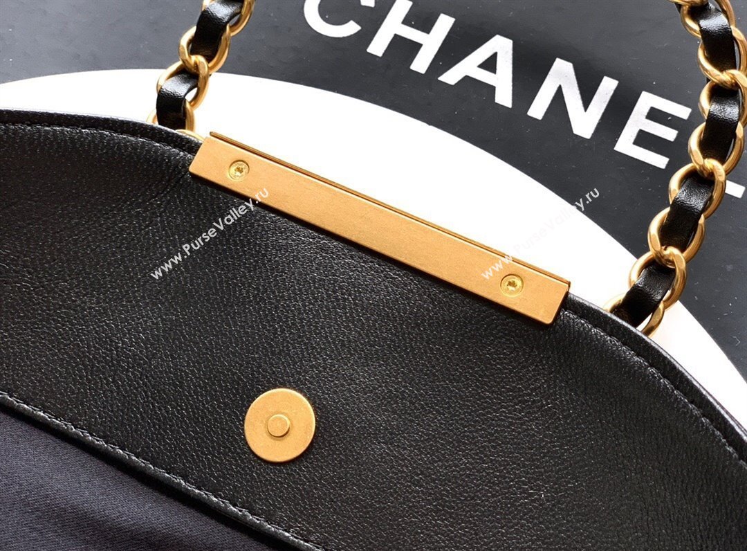 Chanel Quilted Leather Large Flap Handbag Black 2025 CH101001 (yezi-251010011)