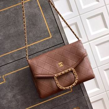 Chanel Quilted Leather Large Flap Handbag Dark Brown 2025 CH101001 (yezi-251010012)