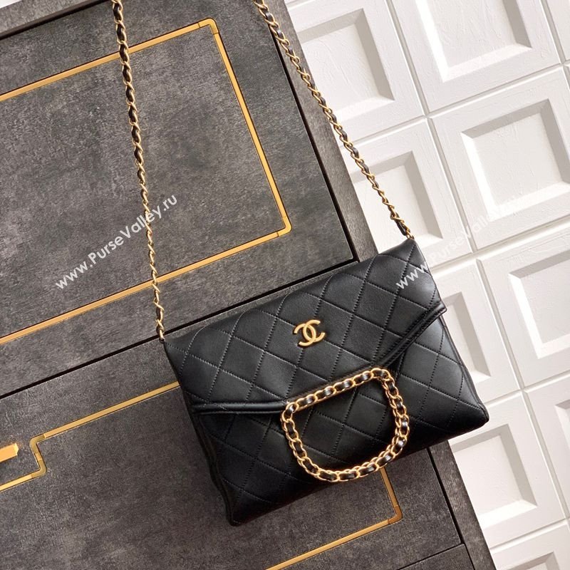 Chanel Quilted Leather Medium Flap Handbag Black 2025 CH101001 (yezi-251010019)
