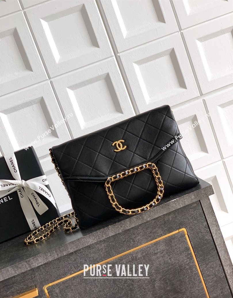 Chanel Quilted Leather Medium Flap Handbag Black 2025 CH101001 (yezi-251010019)