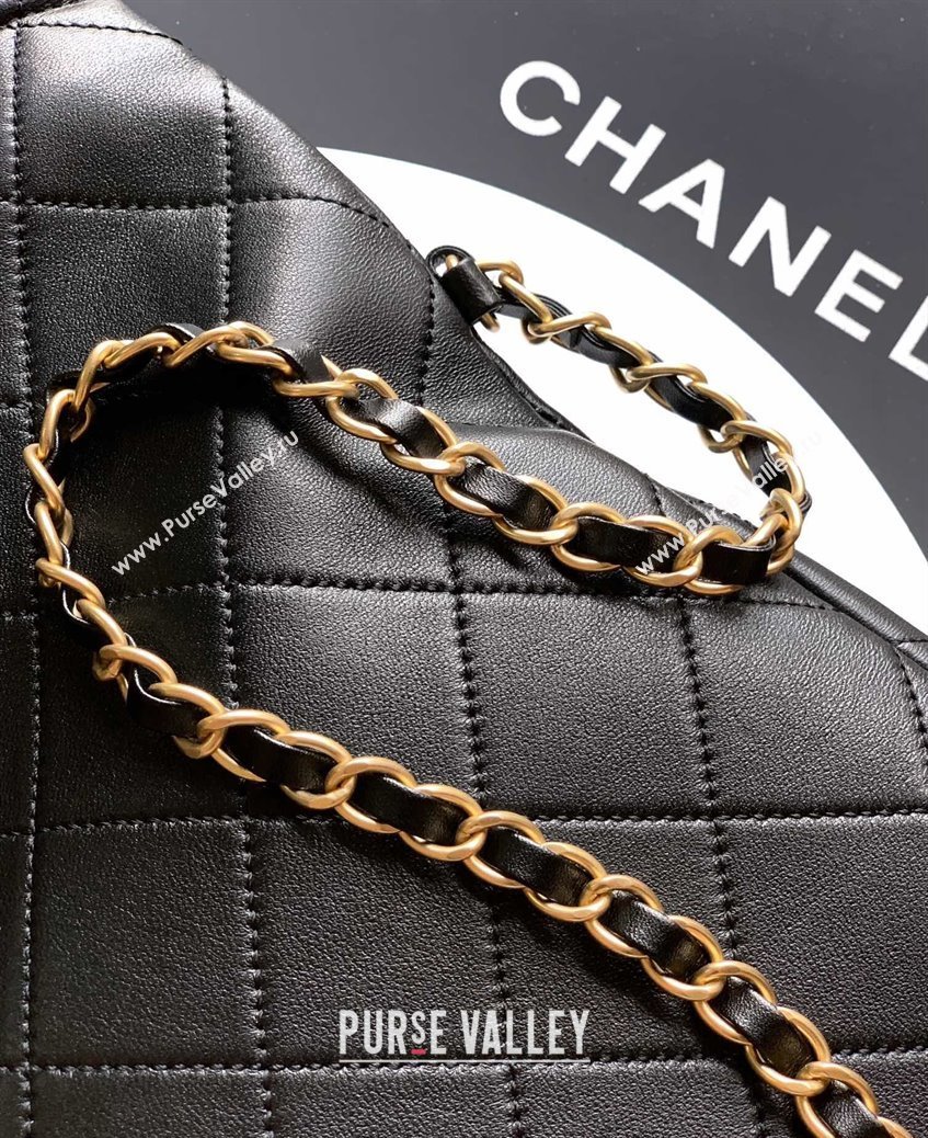 Chanel Quilted Leather Medium Flap Handbag Black 2025 CH101001 (yezi-251010019)