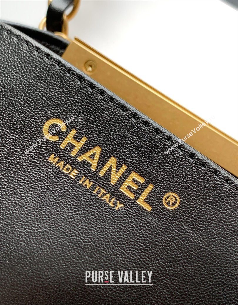 Chanel Quilted Leather Medium Flap Handbag Black 2025 CH101001 (yezi-251010019)