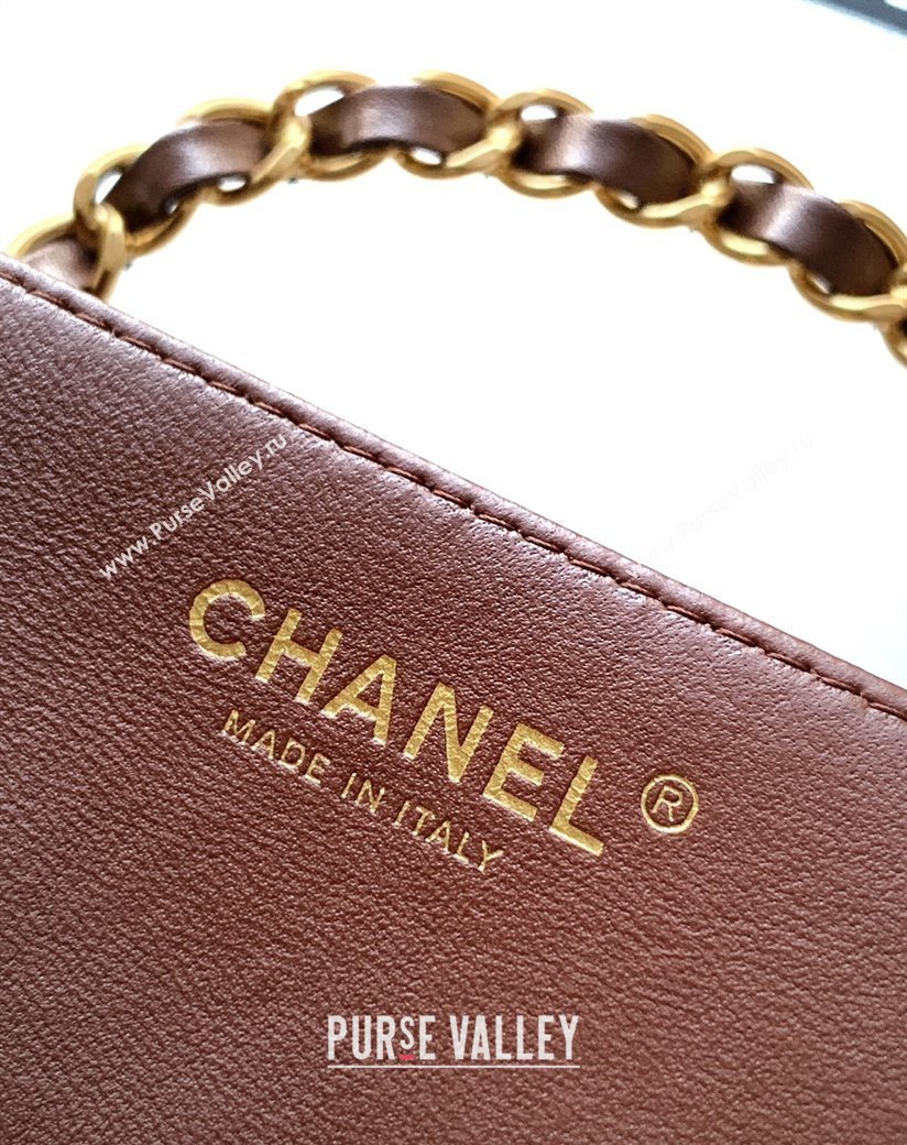 Chanel Quilted Leather Medium Flap Handbag Dark Brown 2025 CH101001 (yezi-251010020)
