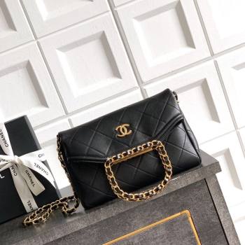 Chanel Quilted Leather Small Flap Handbag Black 2025 CH101001 (yezi-251010027)