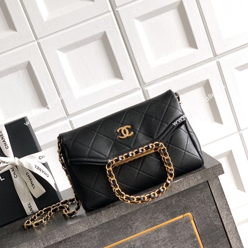 Chanel Quilted Leather Small Flap Handbag Black 2025 CH101001 (yezi-251010027)