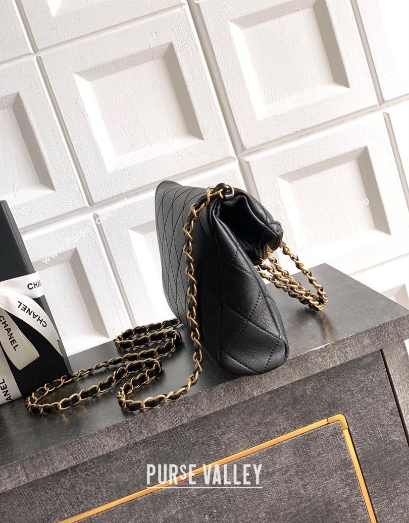 Chanel Quilted Leather Small Flap Handbag Black 2025 CH101001 (yezi-251010027)