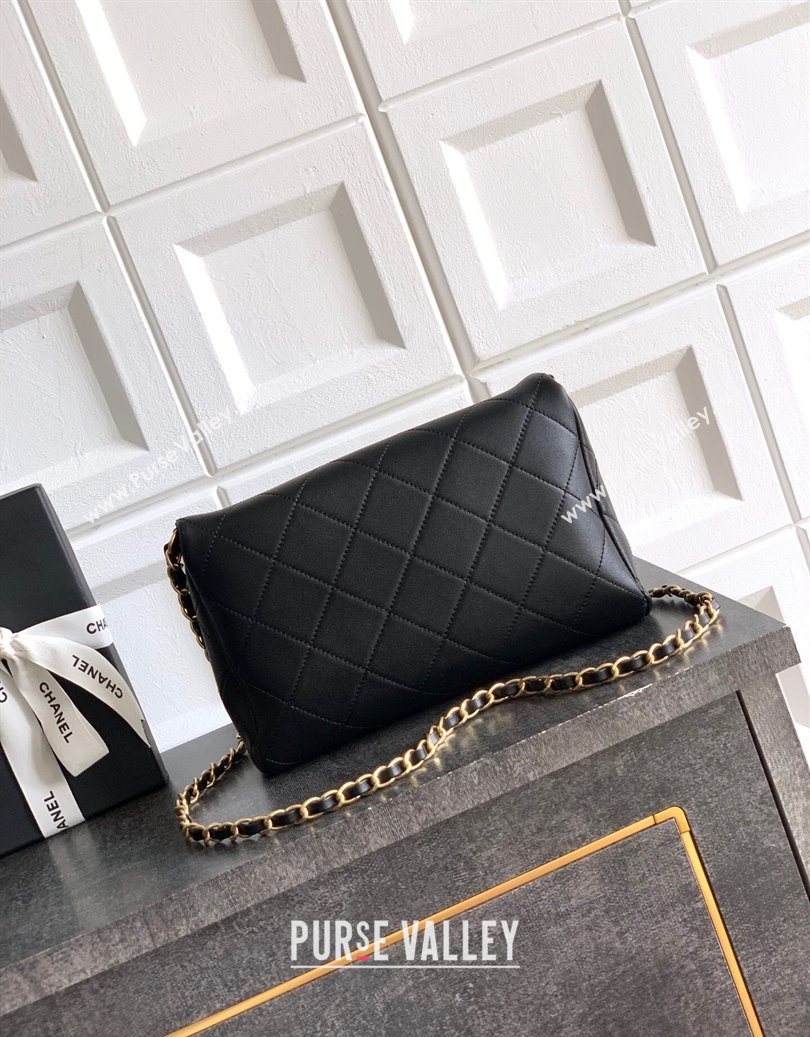 Chanel Quilted Leather Small Flap Handbag Black 2025 CH101001 (yezi-251010027)
