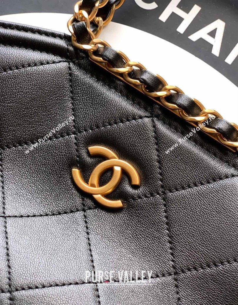 Chanel Quilted Leather Small Flap Handbag Black 2025 CH101001 (yezi-251010027)