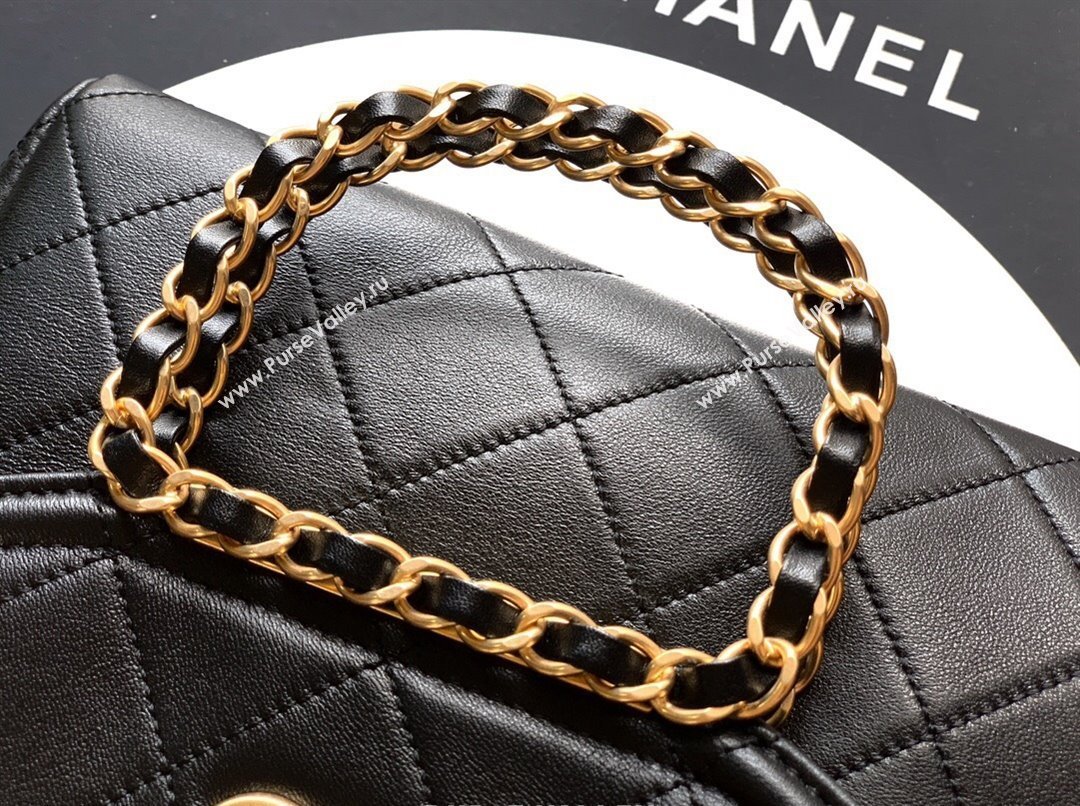 Chanel Quilted Leather Small Flap Handbag Black 2025 CH101001 (yezi-251010027)