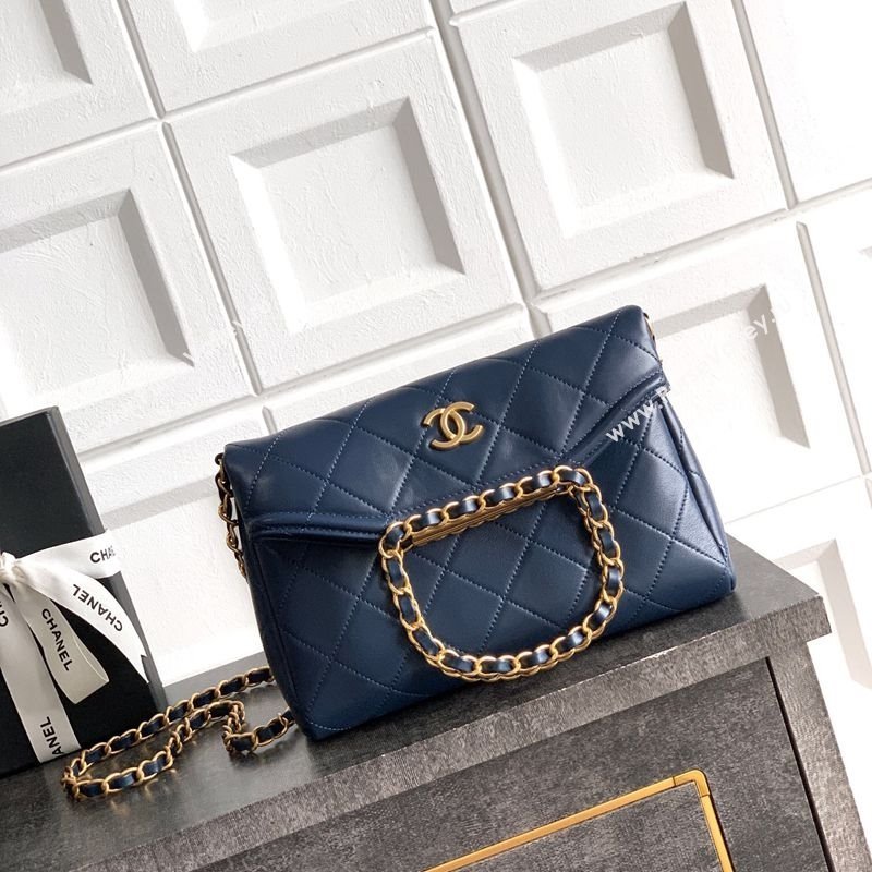 Chanel Quilted Leather Small Flap Handbag Midnight Blue 2025 CH101001 (yezi-251010029)