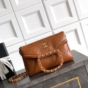 Chanel Quilted Leather Small Flap Handbag Caramel Brown 2025 CH101001 (yezi-251010030)