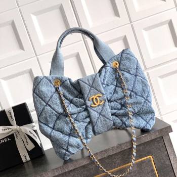 Chanel Denim Bow Bag Blue 2025 AS5851 (yezi-251011039)
