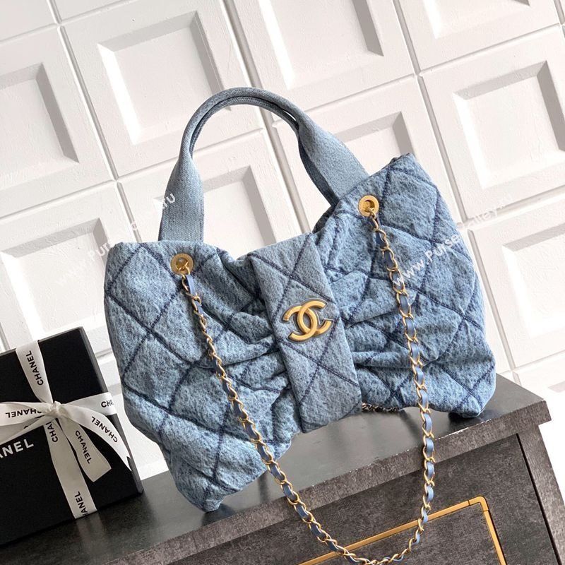 Chanel Denim Bow Bag Blue 2025 AS5851 (yezi-251011039)