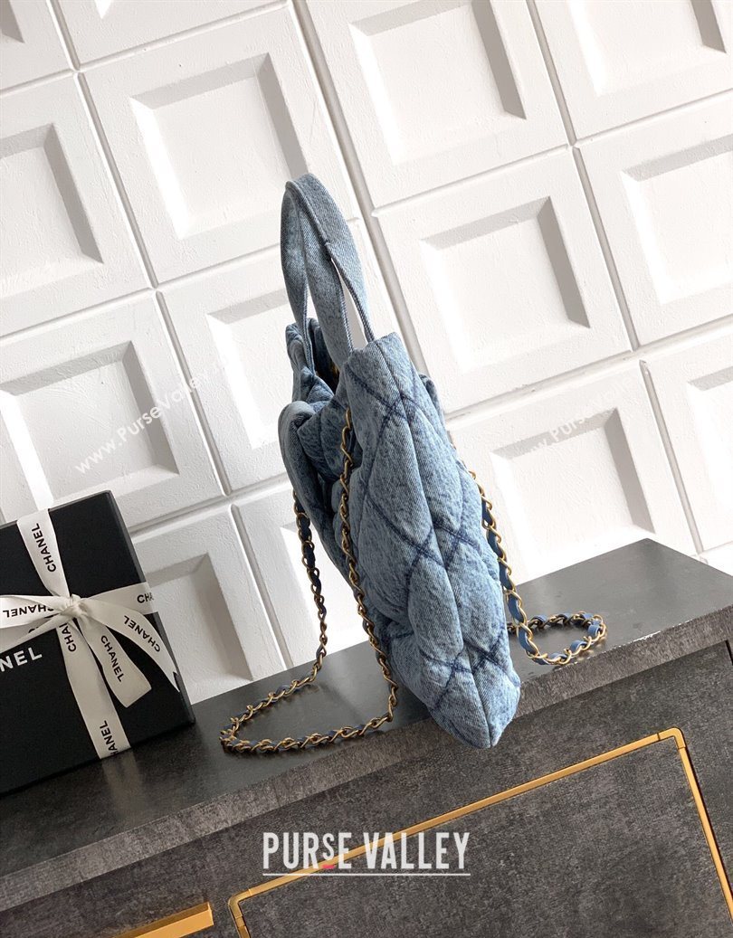 Chanel Denim Bow Bag Blue 2025 AS5851 (yezi-251011039)