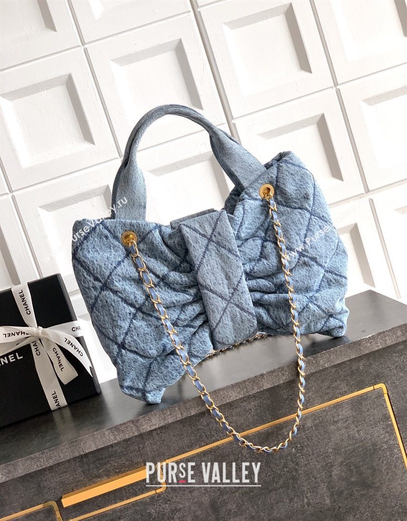 Chanel Denim Bow Bag Blue 2025 AS5851 (yezi-251011039)