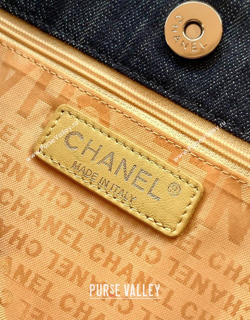Chanel Denim Medium Shopping Bag Midnight Blue 2025 AS2138 (yezi-251011027)